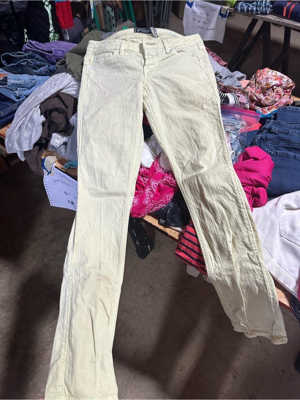 Volcom Pale Yellow Skinny Jeans